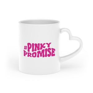 #PinkyPromise Heart-Shaped Mug