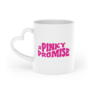 #PinkyPromise Heart-Shaped Mug