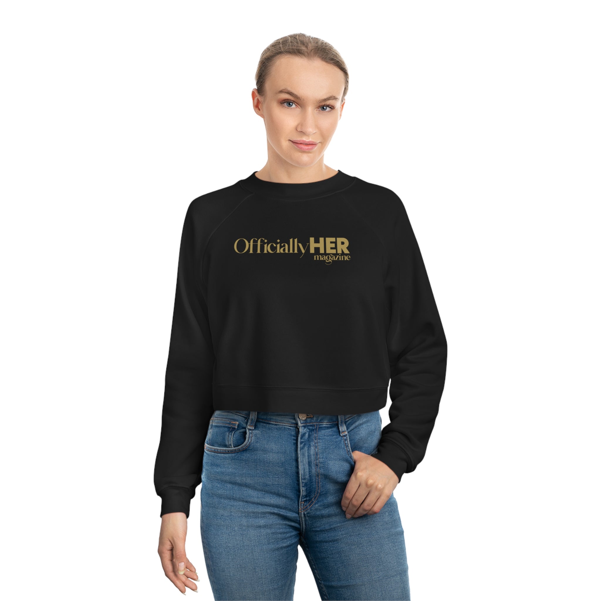 Officially HER Women's Cropped Fleece Pullover
