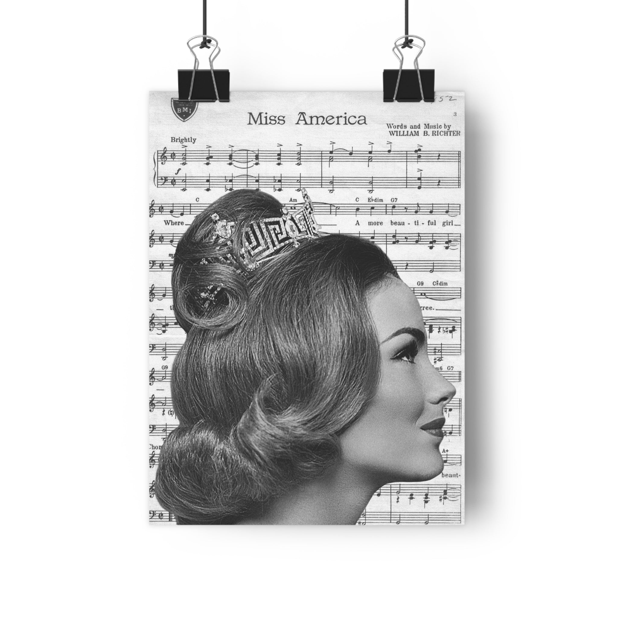 Vintage Miss America in Crown Giclée Art Print