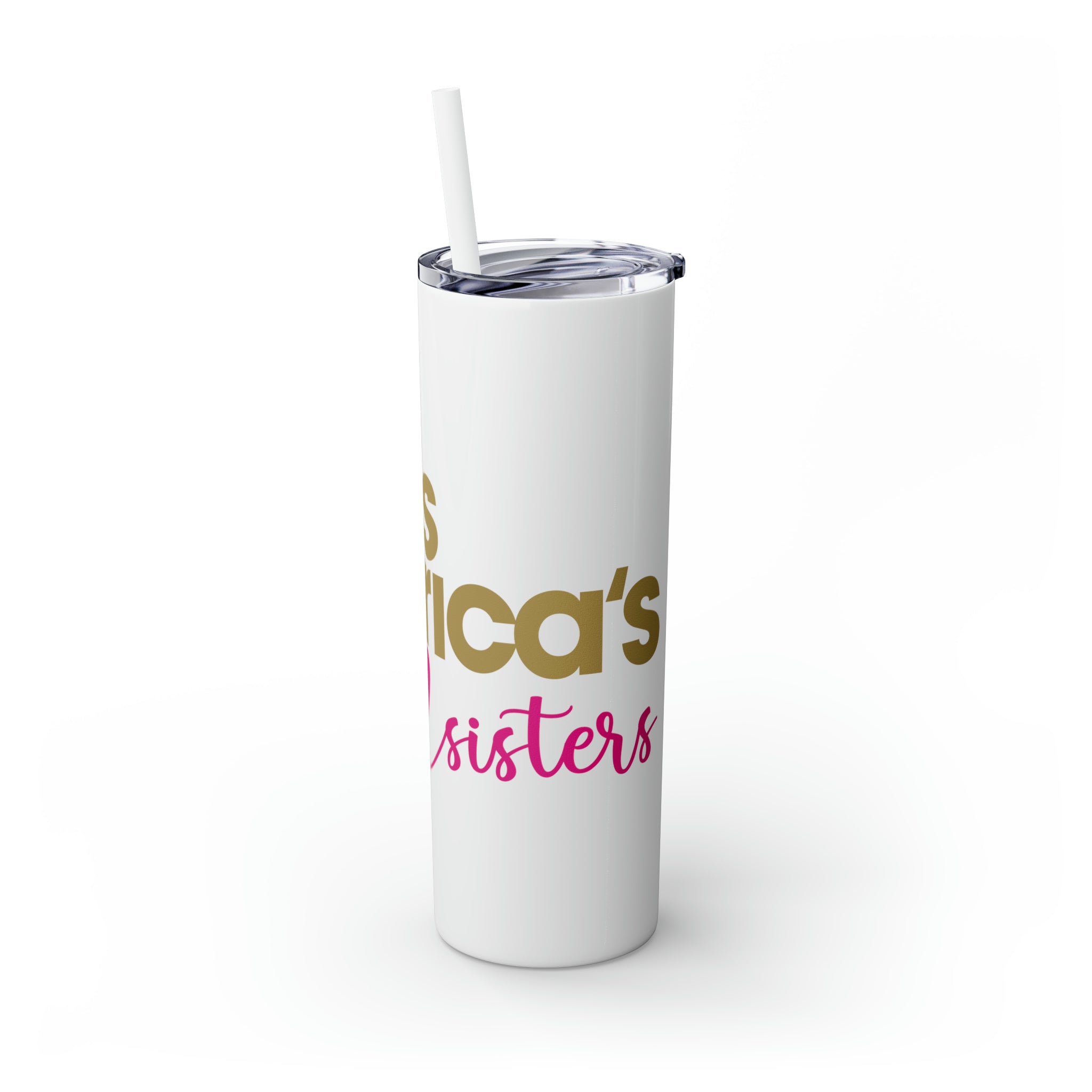 Miss America's Little Sisters Skinny Tumbler with Straw, 20oz