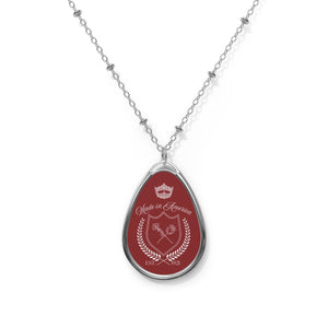 Oval Necklace (Red)